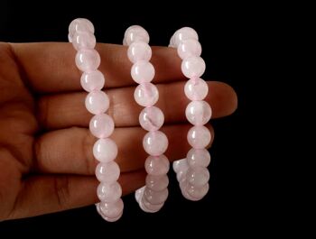 Rose Quartz Bracelet, Crystal Bracelet (Self-Love and Concentration) 9