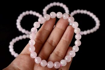 Rose Quartz Bracelet, Crystal Bracelet (Self-Love and Concentration) 10