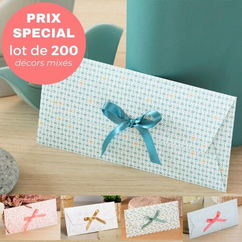 PRIX EXCEPTIONNEL - Enveloppes cadeaux MAUD réutilisables vendues par 200 unités