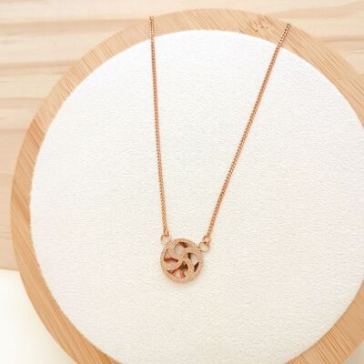 Rose chain necklace with rosette