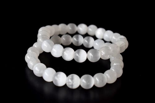 Selenite Bracelet, Crystal Bracelet (Aura Cleansing and Connection )