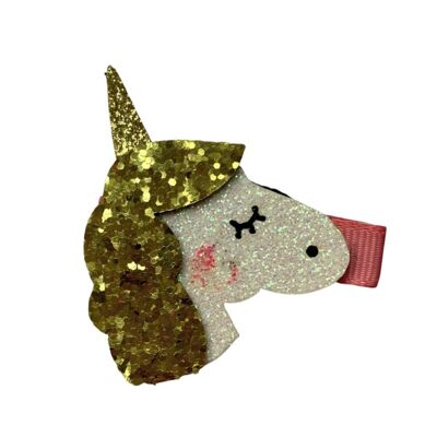 Clip Licorne Dorée