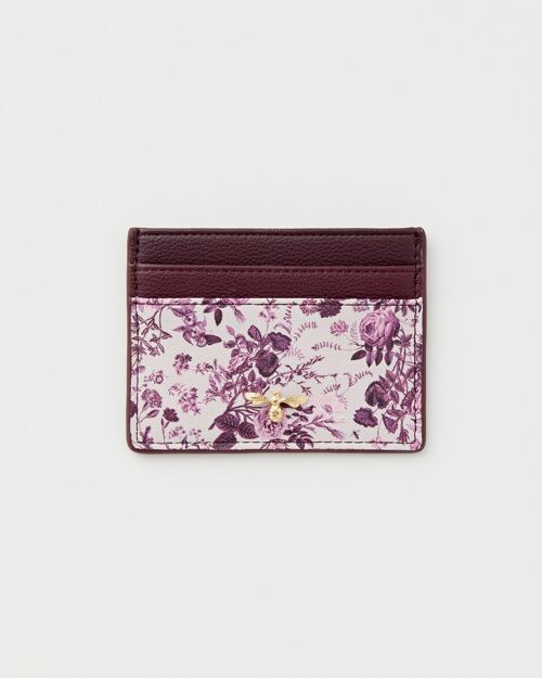 Rambling Rose Card Purse Burgundy