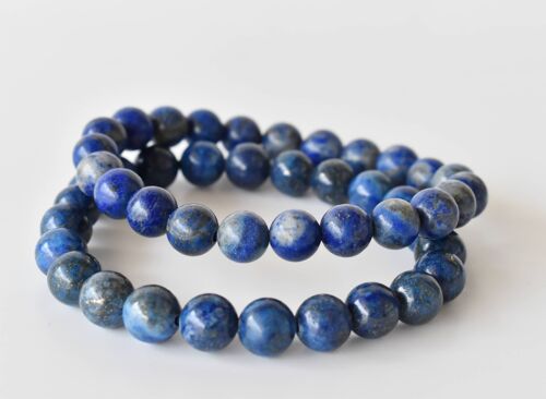 Lapis Lazuli Bracelet, Crystal Bracelet (Angelic Communication and Luck)