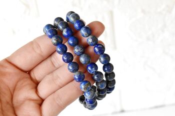 Lapis Lazuli Bracelet, Crystal Bracelet (Angelic Communication and Luck) 9