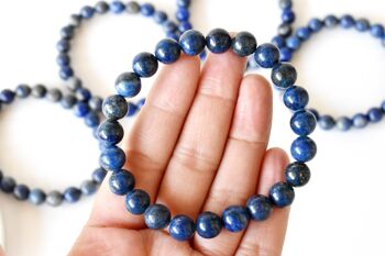 Lapis Lazuli Bracelet, Crystal Bracelet (Angelic Communication and Luck) 10
