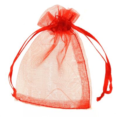 Bolsas de regalo de organza. 100 bolsas de organza rojas para joyería, regalos. Bolsas de organza.