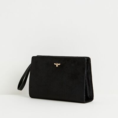 Bonnie Black Wristlet Pouch Black Velvet