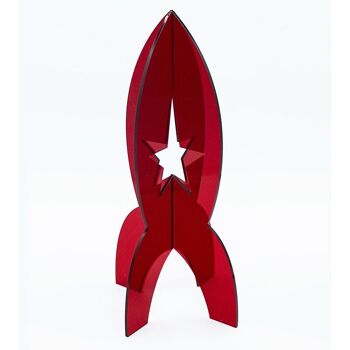 Figurine décorative Fusée Rouge 4