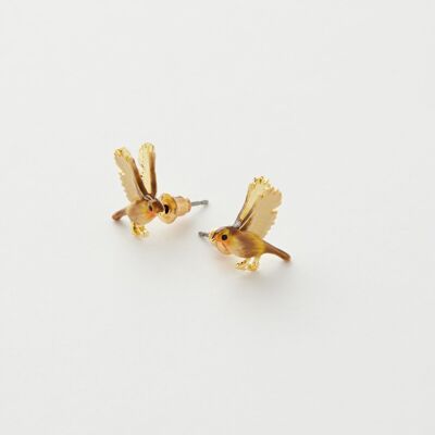 Pendientes Flying Robin esmaltados