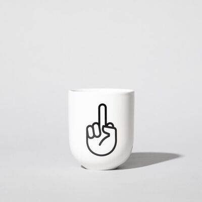 Porcelain mug F*CK YOU – matt white - handmade