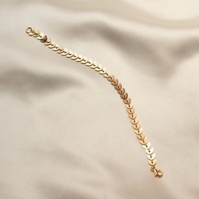 Blatt-Power-Armband ♡ Gold