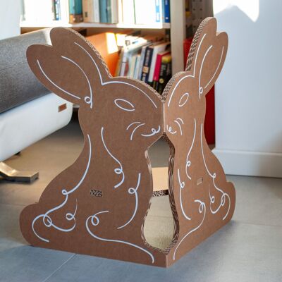 Rabbit object holder, shelf for displays and displays
