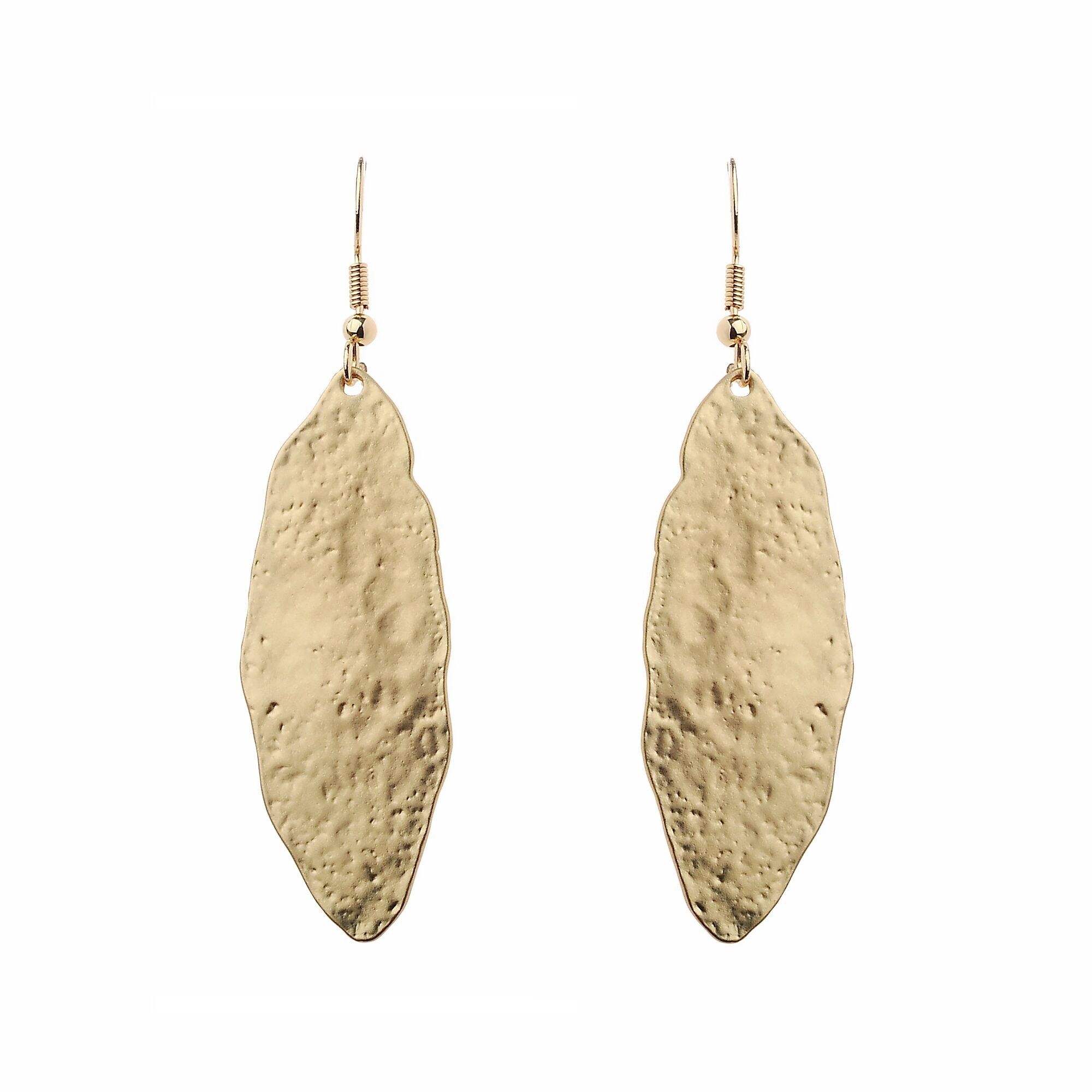 Orecchino pendente a forma di onda martellata Ocean Chic