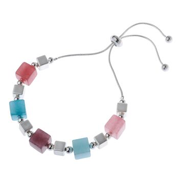 Bracelet Lariat Cubes Carrés Multicolores 2