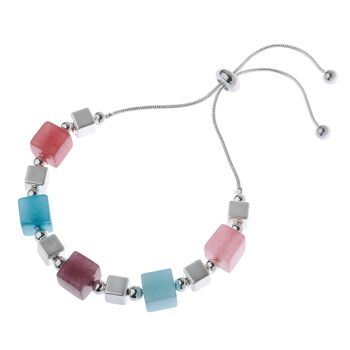 Bracelet Lariat Cubes Carrés Multicolores 4