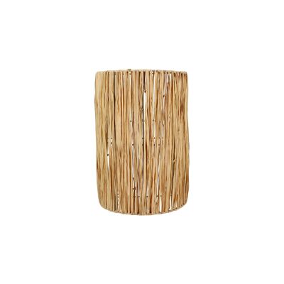 WALL BULB COVER IN NATURAL RAFFIA 21X15XHT32CM NIDO