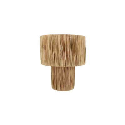 LAMPE A POSER EN RAPHIA NATUREL FAIT A LA MAIN D30XHT35CM EL NIDO