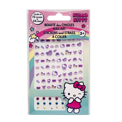 Hello Kitty, Nail Art, Stickers et strass à Ongles