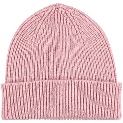 Gorros y gorros con pompones de lana de cordero BEANIE - rosa oscuro