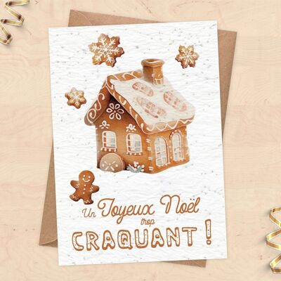 Greeting card to plant - Gingerbread man - 2024 greeting card