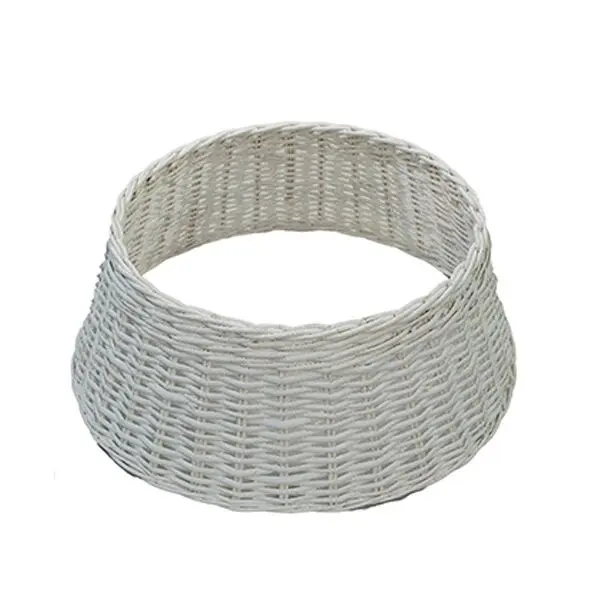 Synthetischer Rattan Übertopf Weiß – 40 X 37 Cm, 28 Liter | Kunststoff Blumentopf Im Rattan-Look