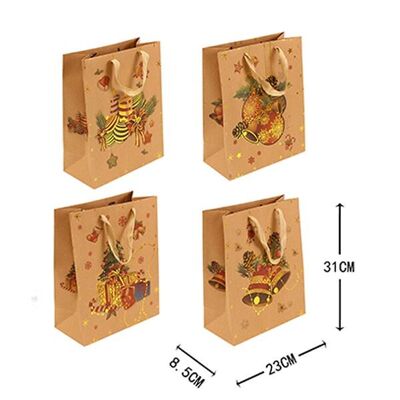 Bolsa de papel kraft estampada (L,XL)