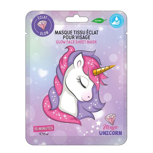 Licorne - Masque Tissu Hydratant pour Visage - 25 ml