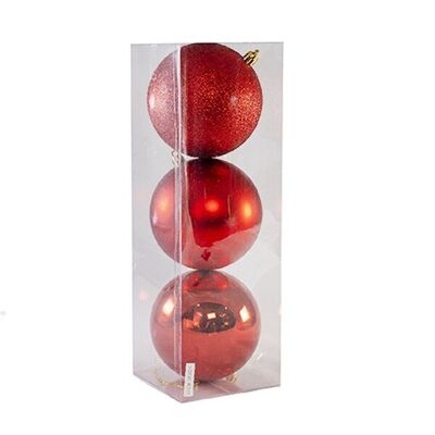 Set mixto 3 Bolas navidad 10CM 7 colores