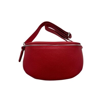 LINA GRAINED LEATHER BELT BAG 25CM RED