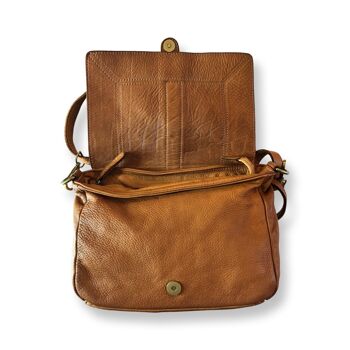 SAC CUIR WASHED PAOLA CAMEL 5