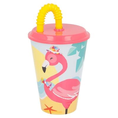 Easy Flamingos Cane Glass - 29130