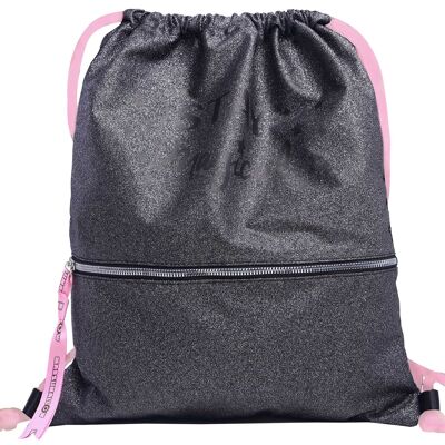 Mochila saco Magical in Black Marshmallow - 62912