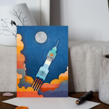 Carte postale - Vers la lune et retour 4