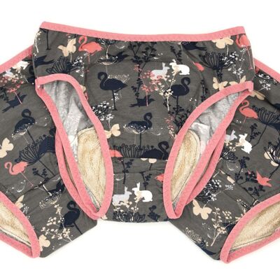 Period panties starter pack - 15 flamingo panties