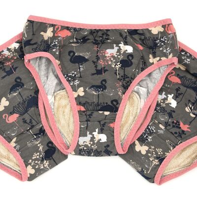 Period panties starter pack - 15 flamingo panties