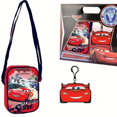 Set regalo (borsa a tracolla più portachiavi) Disney Cars - 92018