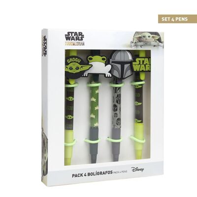 PEN PACK x4 THE MANDALORIAN GROGU - 2700000341