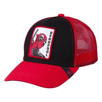 CURVED VISOR CAP WITH DEADPOOL PATCHES - 2200008999