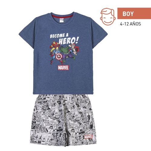 PIJAMA CORTO SINGLE JERSEY PUNTO MARVEL - 2200009088