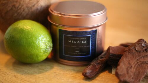 Bougie MELOPEE Bois de Santal, Noix de coco et citron