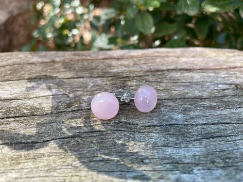 Boucles d'oreilles en Quartz Rose