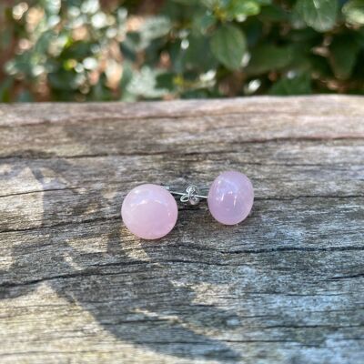 Boucles d'oreilles en Quartz Rose