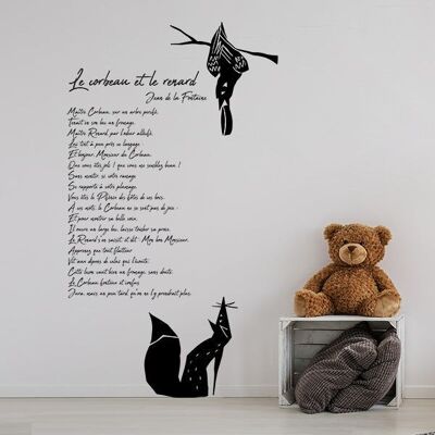 Decorative wall sticker The crow and the fox