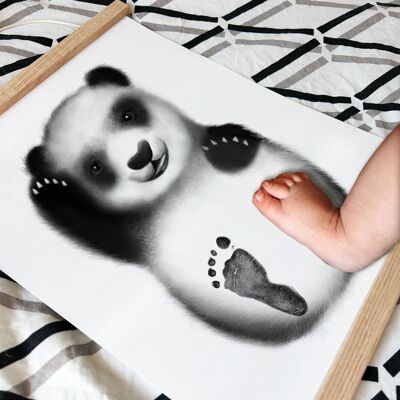 Póster “Mis Pies Pequeños” para personalizar (Modelo Panda)