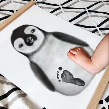 Affiche "Mes Petits Petons" à personnaliser (Modèle Pingouin) 1