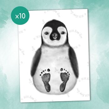 Affiche "Mes Petits Petons" à personnaliser (Modèle Pingouin) 2