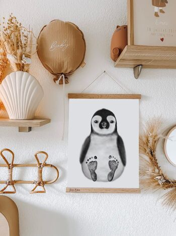 Affiche "Mes Petits Petons" à personnaliser (Modèle Pingouin) 3