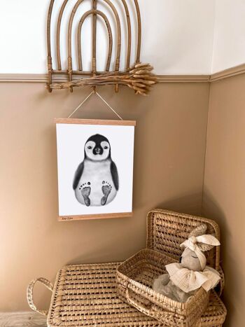 Affiche "Mes Petits Petons" à personnaliser (Modèle Pingouin) 4