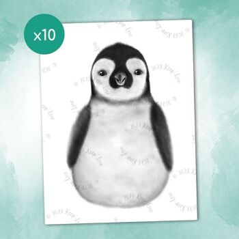 Affiche "Mes Petits Petons" à personnaliser (Modèle Pingouin) 5